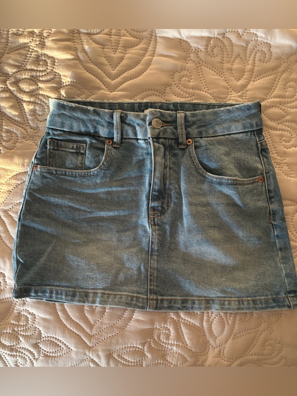 Forever 21 Light Blue Denim Mini Skirt